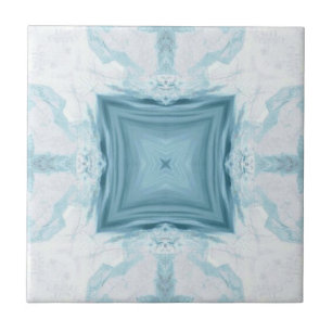 Turquoise aqua diamond geometric design ceramic tile