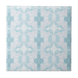Turquoise aqua diamond geometric design  ceramic tile