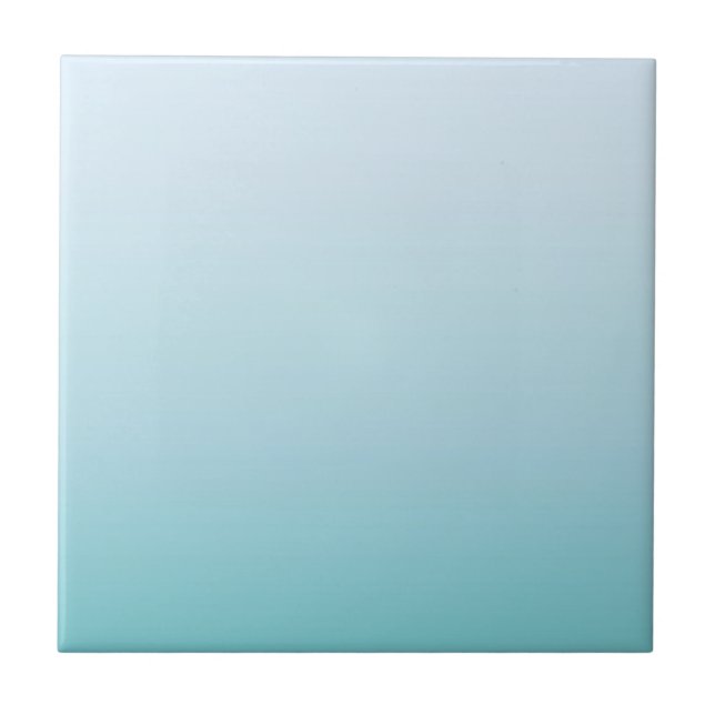 Turquoise Aqua Gradient Tile (Front)