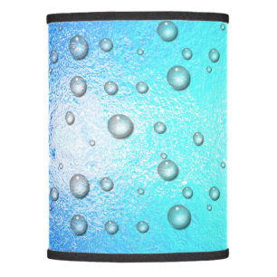 Turquoise Aqua Minimalist Theme with Water Drops Lamp Shade