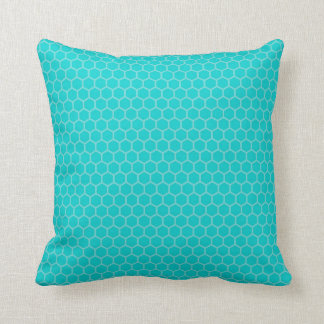 Turquoise, Aqua, Teal Geometric Throw Pillow