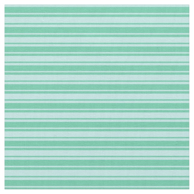 Turquoise & Aquamarine Colored Lines Fabric (Close Up)