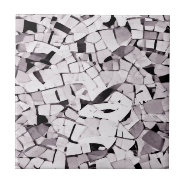 Turquoise aquamarine tumbled mosaic  ceramic tile (Front)