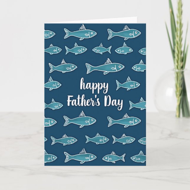 Turquoise Aquatic Father Card (Front)