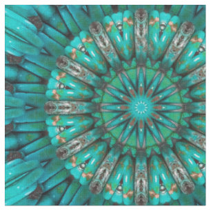 Turquoise Art 1 Custom Fabric