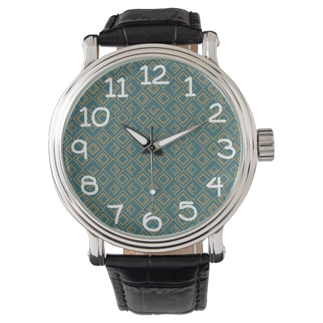 Turquoise Art Deco  Watch (Front)