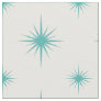 Turquoise Atomic Starburst Mid Century Pattern Fabric