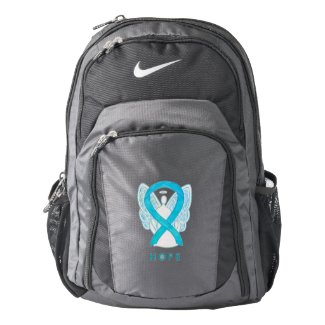 Turquoise Awareness Ribbon Angel Custom Backpack