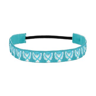 Turquoise Awareness Ribbon Angel Custom Headband