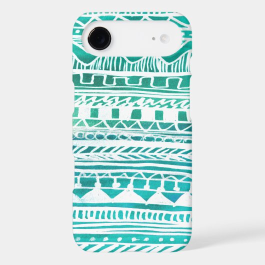 Turquoise Aztec Pattern Case-Mate iPhone Case (Back)