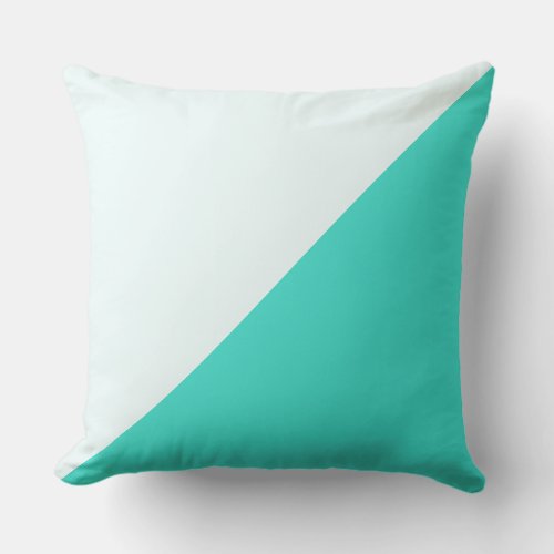 Turquoise  Azure mist Solid Color Background Throw Pillow