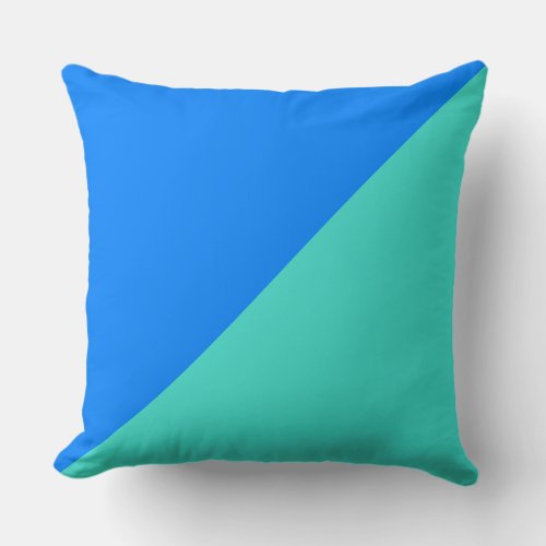 Turquoise  Azure Solid Color Background Throw Pillow