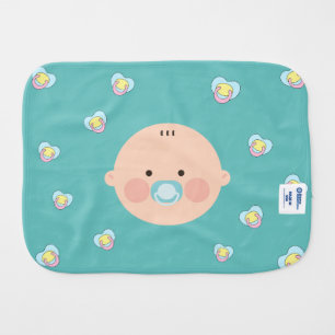 Turquoise Baby Cuddles Baby Burp Cloth