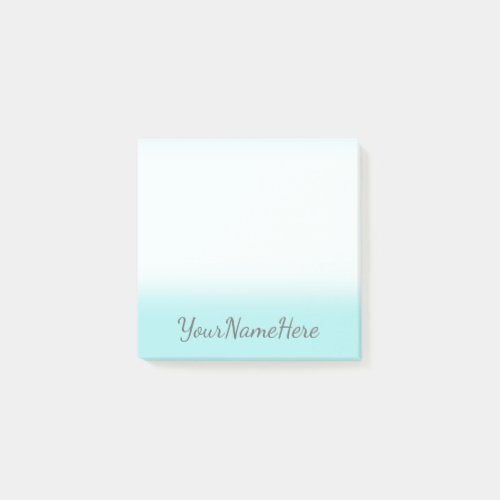 Turquoise Background  Dim Grey Script_Like Name Post_it Notes
