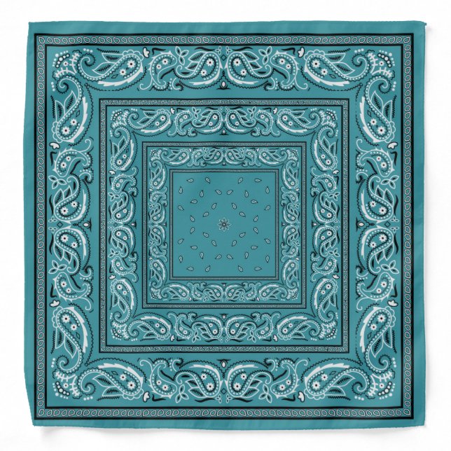 Turquoise Bandanarama Bandana (Front)