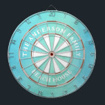 Turquoise Beach House Family Name Dart Board<br><div class="desc">Turquoise Beach House Family Name</div>