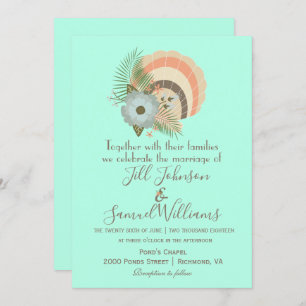 Turquoise Beach Theme Invitation