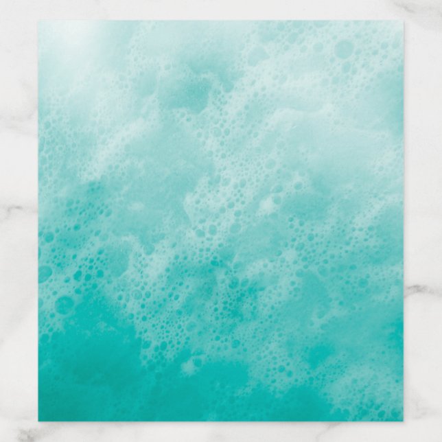 Turquoise Beach Waves Bat Mitzvah Envelope Liner (Design)