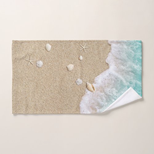 Turquoise Beach Waves Bath Towel Set