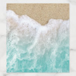 Turquoise Beach Waves & Beach Sand Bat Mitzvah  Envelope Liner<br><div class="desc">This beach sand envelope liner is decorated with turquoise blue waves rolling up on a beach,  making it perfect for all of your beach,  destination,  seaside or tropical invitations. This envelope liner coordinates perfectly with the Turquoise Beach Waves Bat Mitzvah Collection.</div>