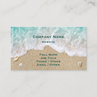 Turquoise Beach Waves & Sand Business Card