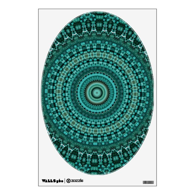 Turquoise Beads 4 - Art for Your Toilet Wall Sticker (Front)