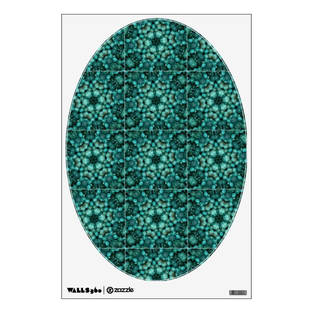 Turquoise Beads - Art for Your Toilet Seats Wall Sticker (Front)