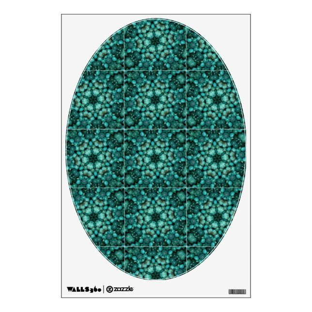 Turquoise Beads Toilet Lid Decal (Front)
