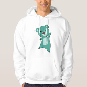 Turquoise Bear Colorful Bears Cute Animals Teddy Hoodie