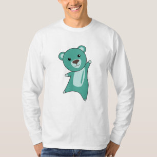 Turquoise Bear Colorful Bears Cute Animals Teddy T-Shirt