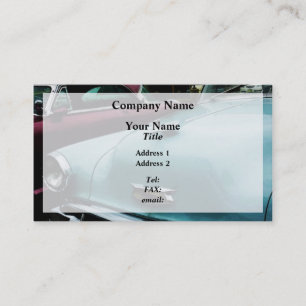 Turquoise Bel Air Border Business Card