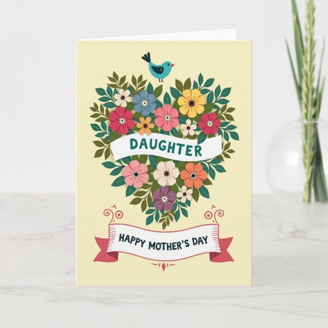 Turquoise Bird Mothers Day Card (Front)