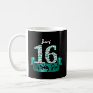 Turquoise Black Sweet 16 Style I 16Th Coffee Mug