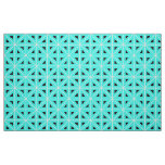 Turquoise Black &amp; White Chic Geometric Pattern Fabric