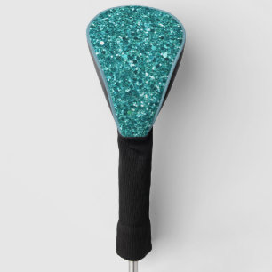 Turquoise Bling, sparkle and glitter Golf Head Cover