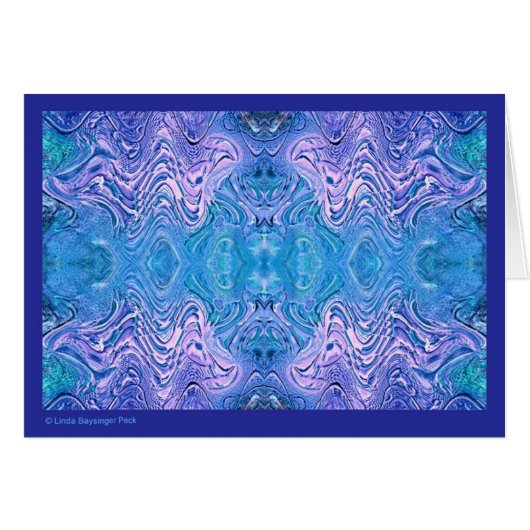 Turquoise Blue Abstract Glass Cards (Front Horizontal)