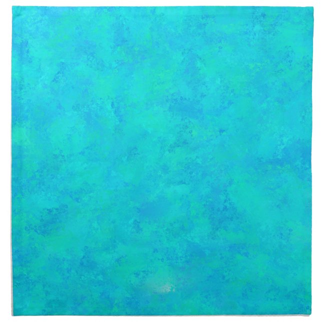 Turquoise Blue Abstract Pattern Cloth Napkin (Front)