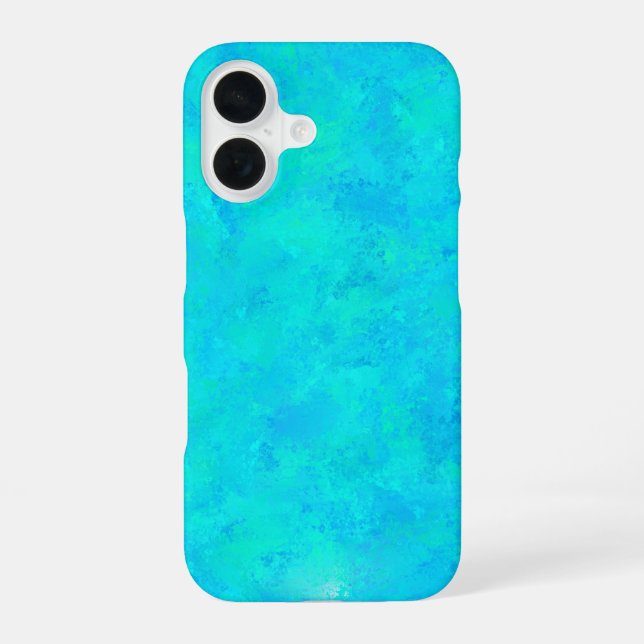 Turquoise Blue Abstract Pattern Iphone Case (Back)