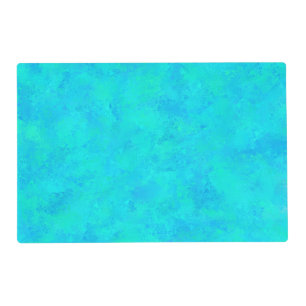 Turquoise Blue Abstract Pattern Laminated Placemat