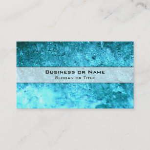 Turquoise Blue Abstract Texture Business Card