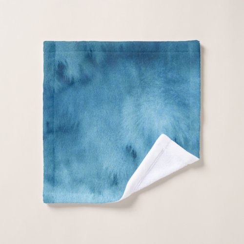 Turquoise Blue Abstract Watercolor Painting  Wash Cloth