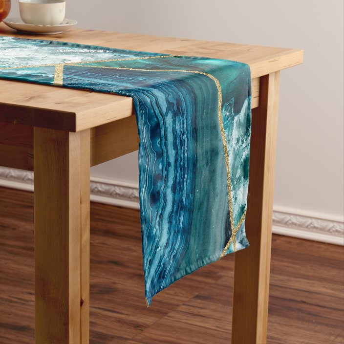 turquoise table runner