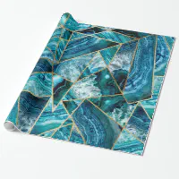 Turquoise Navy Blue Agate Black Gold Geometric Triangles Bath Mat by  BlackStrawberry