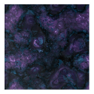 Turquoise blue and amethyst Stone Acrylic Print