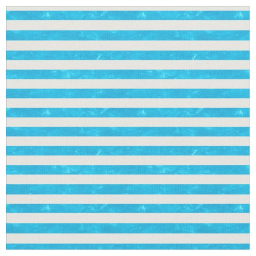 Turquoise Blue and White Stripes Fabric