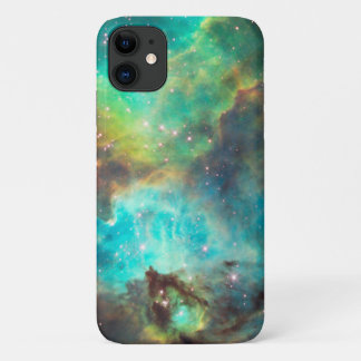 Turquoise Blue Aqua Nebula iPhone 11 Case