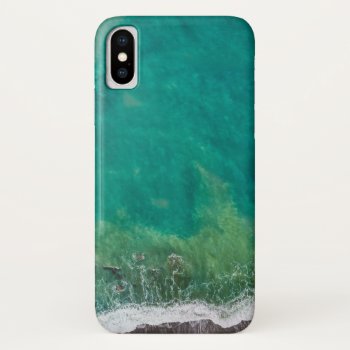 Turquoise Blue Beach Iphone X Case by ImageRecollections at Zazzle