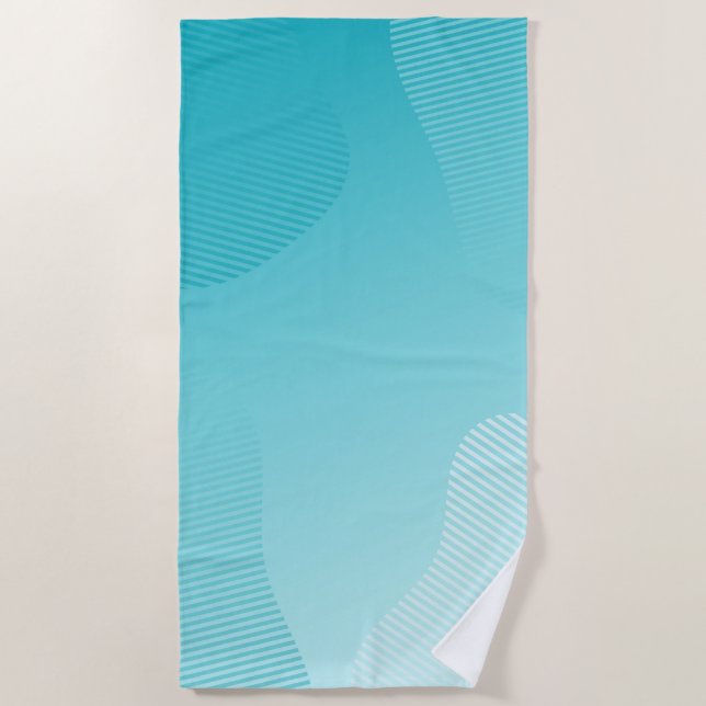 Turquoise blue beach towel (Front)