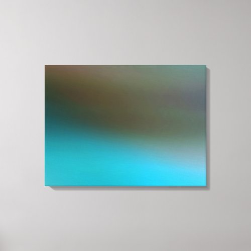 Turquoise Blue Brown and Gray 2 Modern Abstract Canvas Print