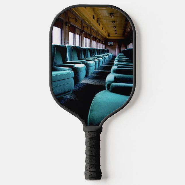Turquoise Blue Chairs  Pickleball Paddle (Front)